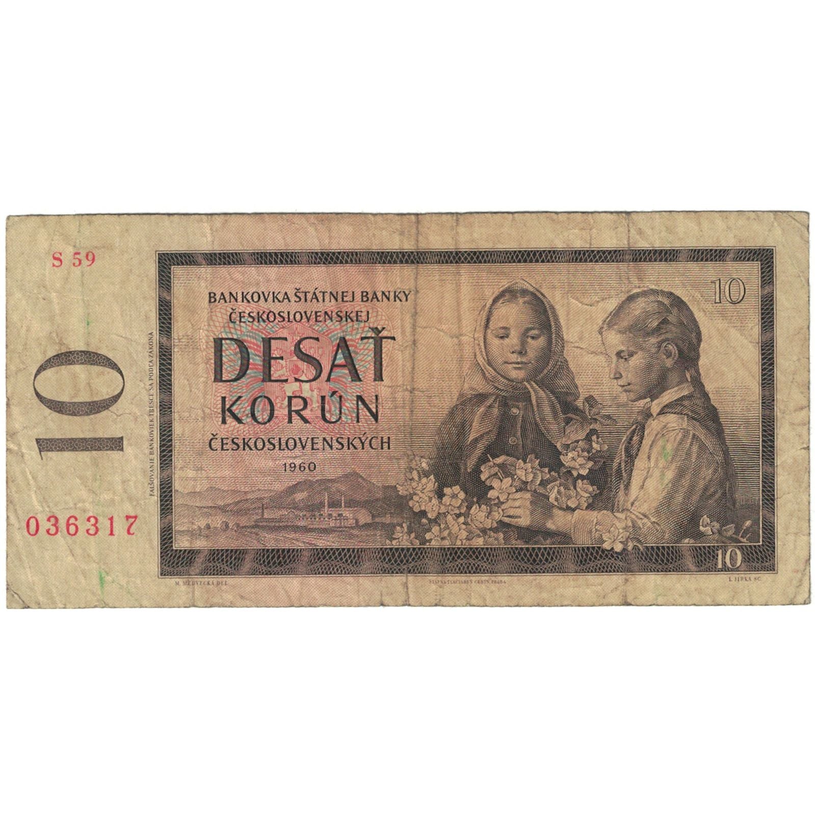 Banknote, Czechoslovakia, 10 Korun, 1960, KM:88a, VG(8-10)