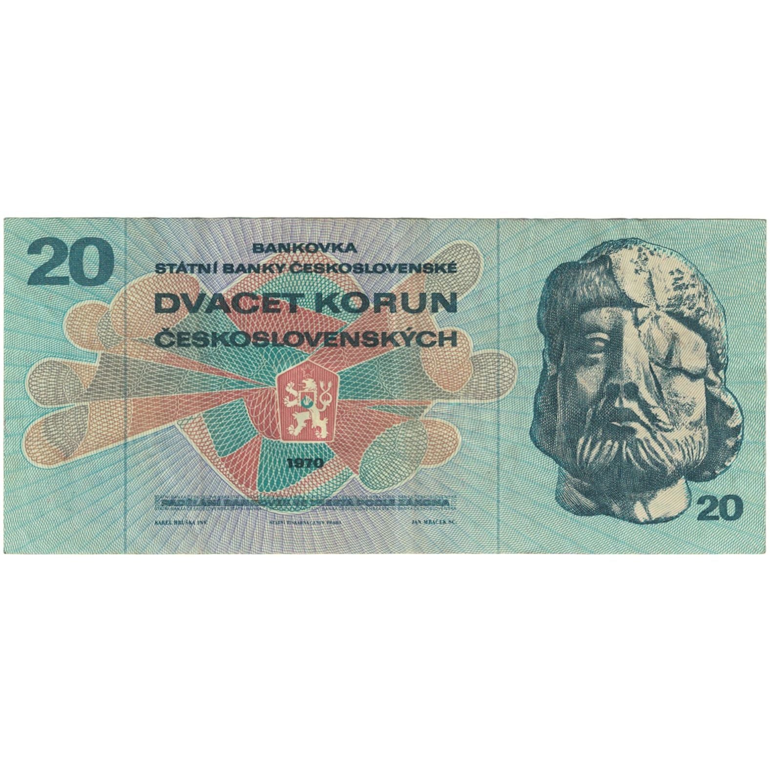 Banknote, Czechoslovakia, 20 Korun, 1970, KM:FX75, AU(55-58)
