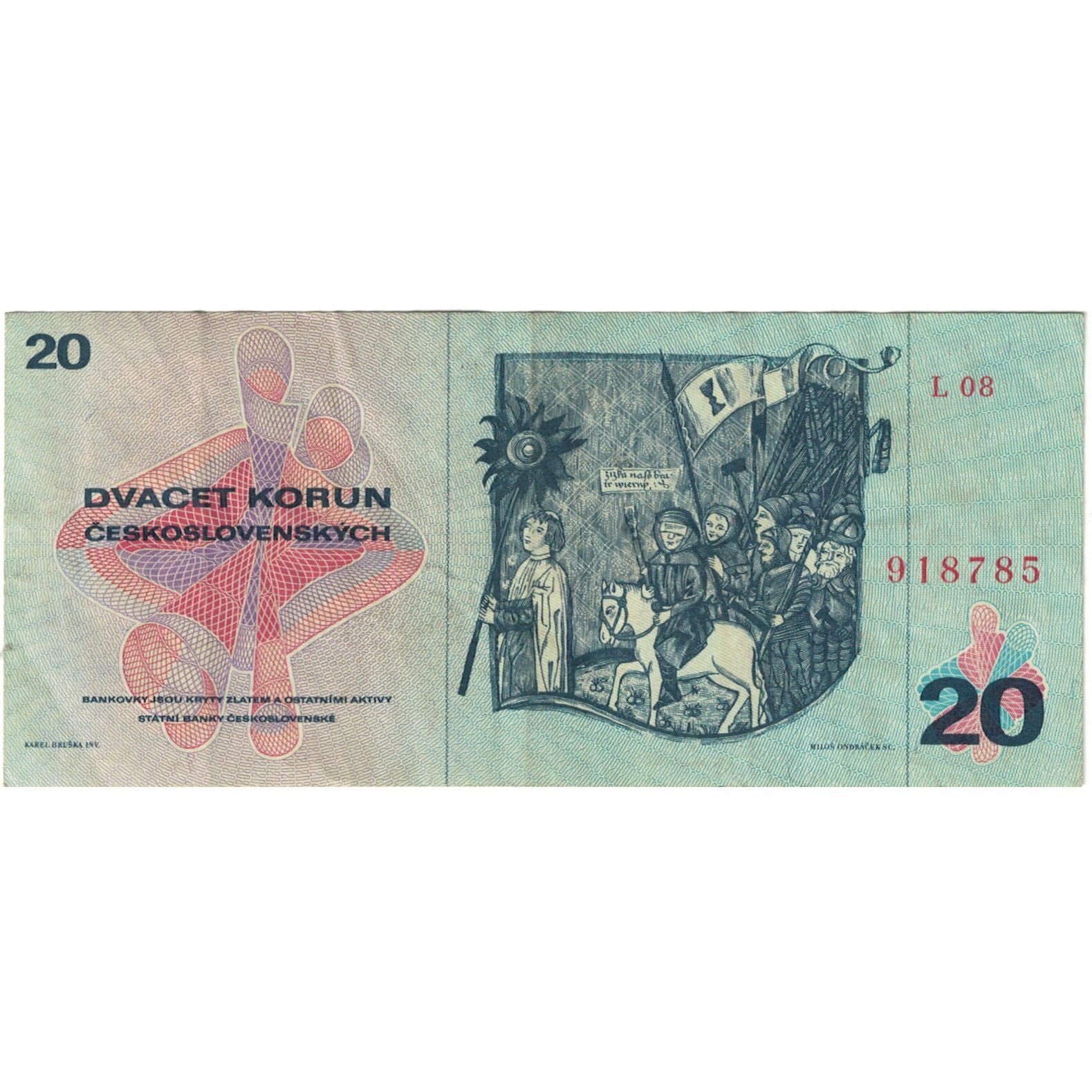 Banknote, Czechoslovakia, 20 Korun, 1970, KM:FX75, AU(55-58)
