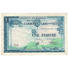 Geldschein, FRENCH INDO-CHINA, 1 Piastre = 1 Riel, 1954, KM:94, S+