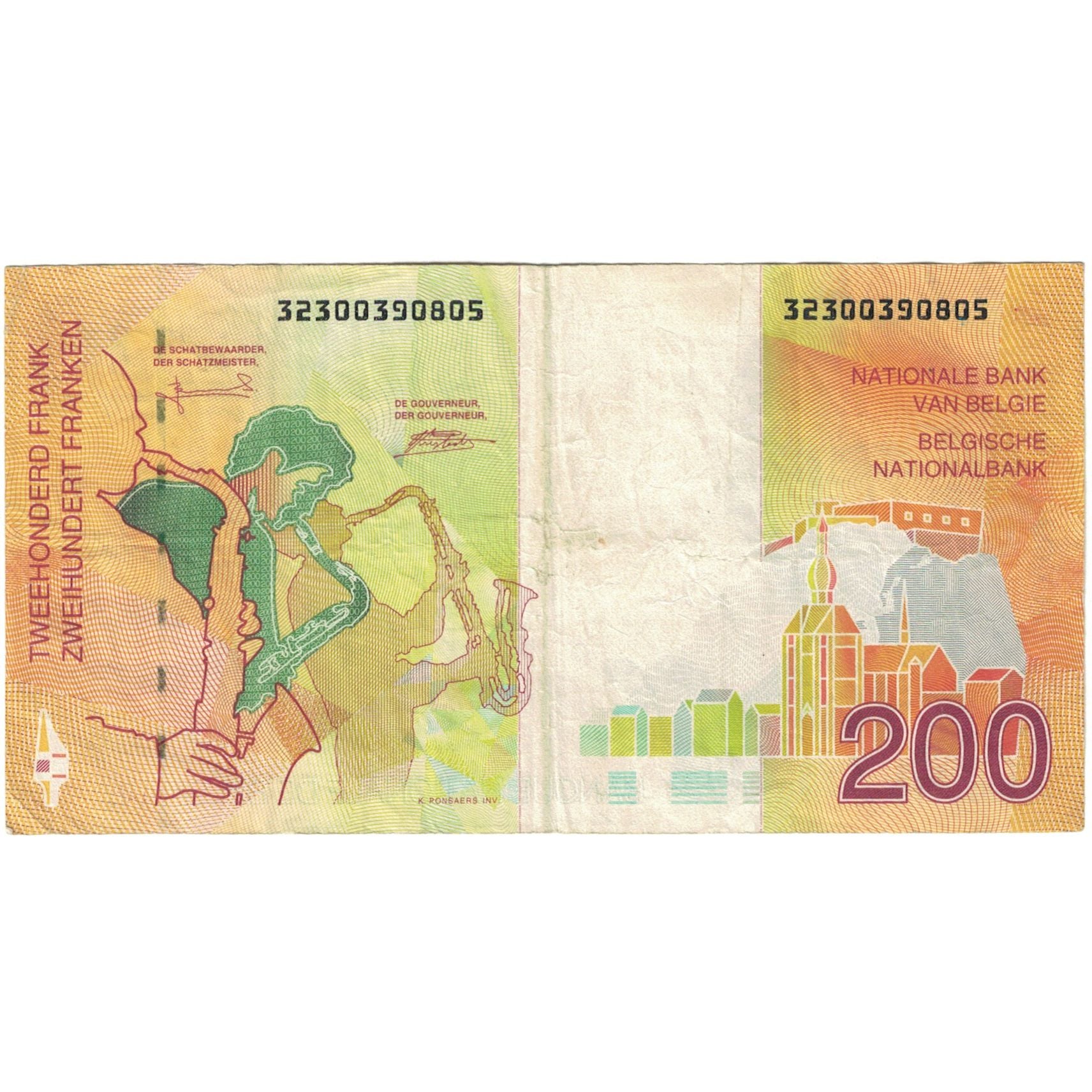 Banknote, Belgium, 200 Francs, KM:148, VF(20-25)