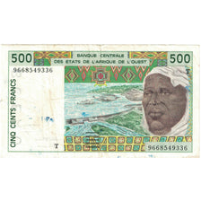 Nota, Estados da África Ocidental, 500 Francs, 1998, KM:310Ci, VF(20-25)