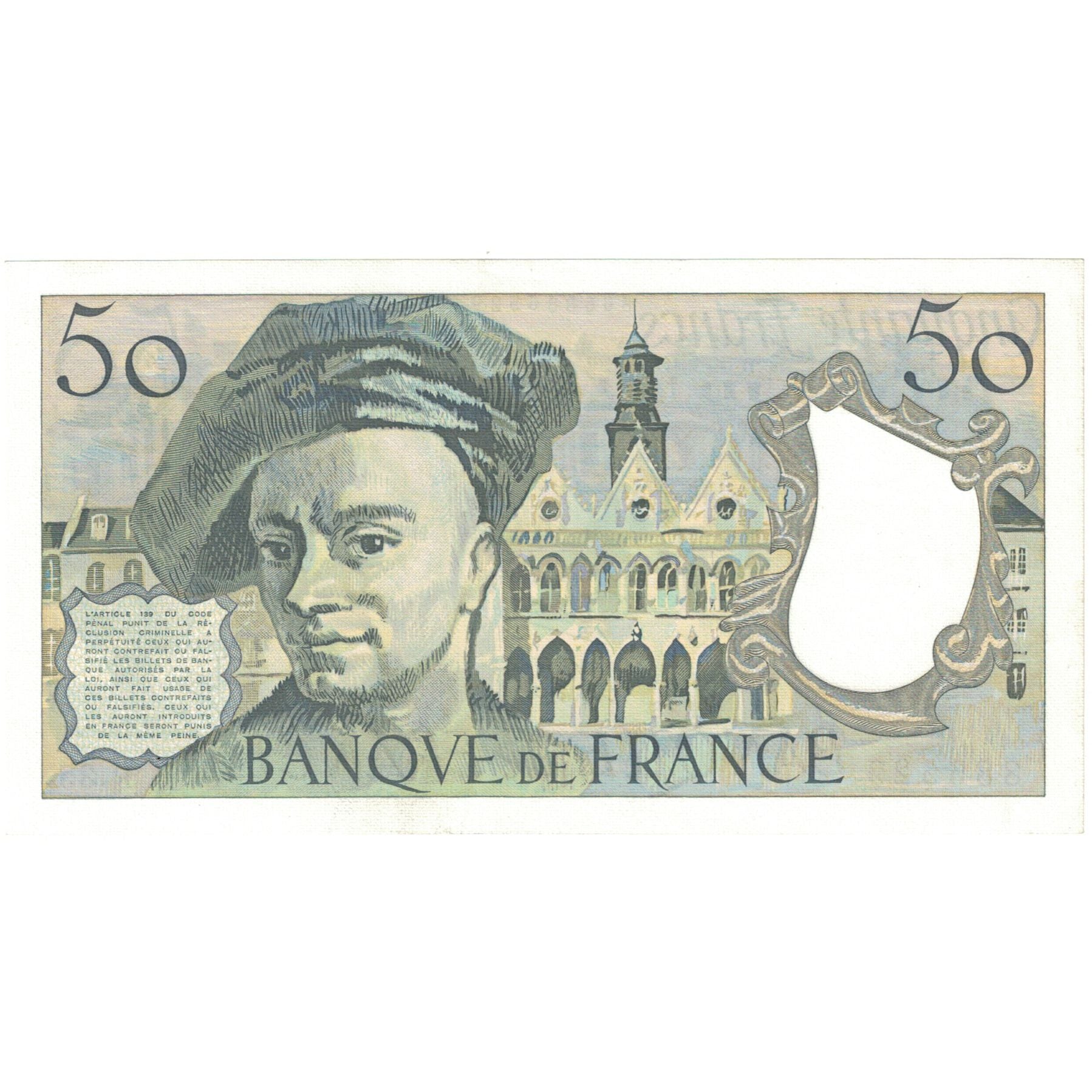 France, 50 Francs, Quentin de La Tour, 1983, R.35, UNC(65-70), Fayette:F67.17