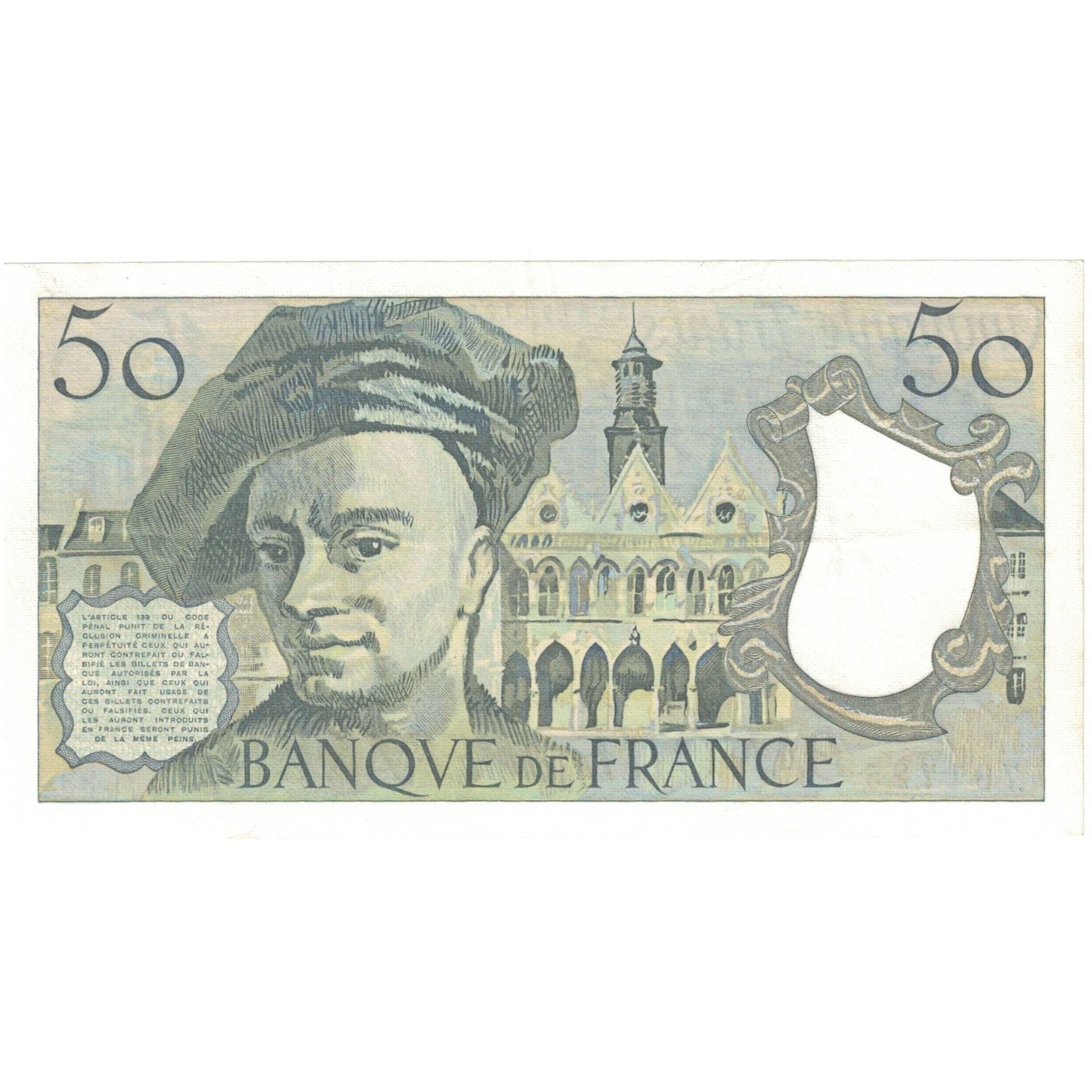 France, 50 Francs, Quentin de La Tour, 1983, O.33 791725, UNC(63)