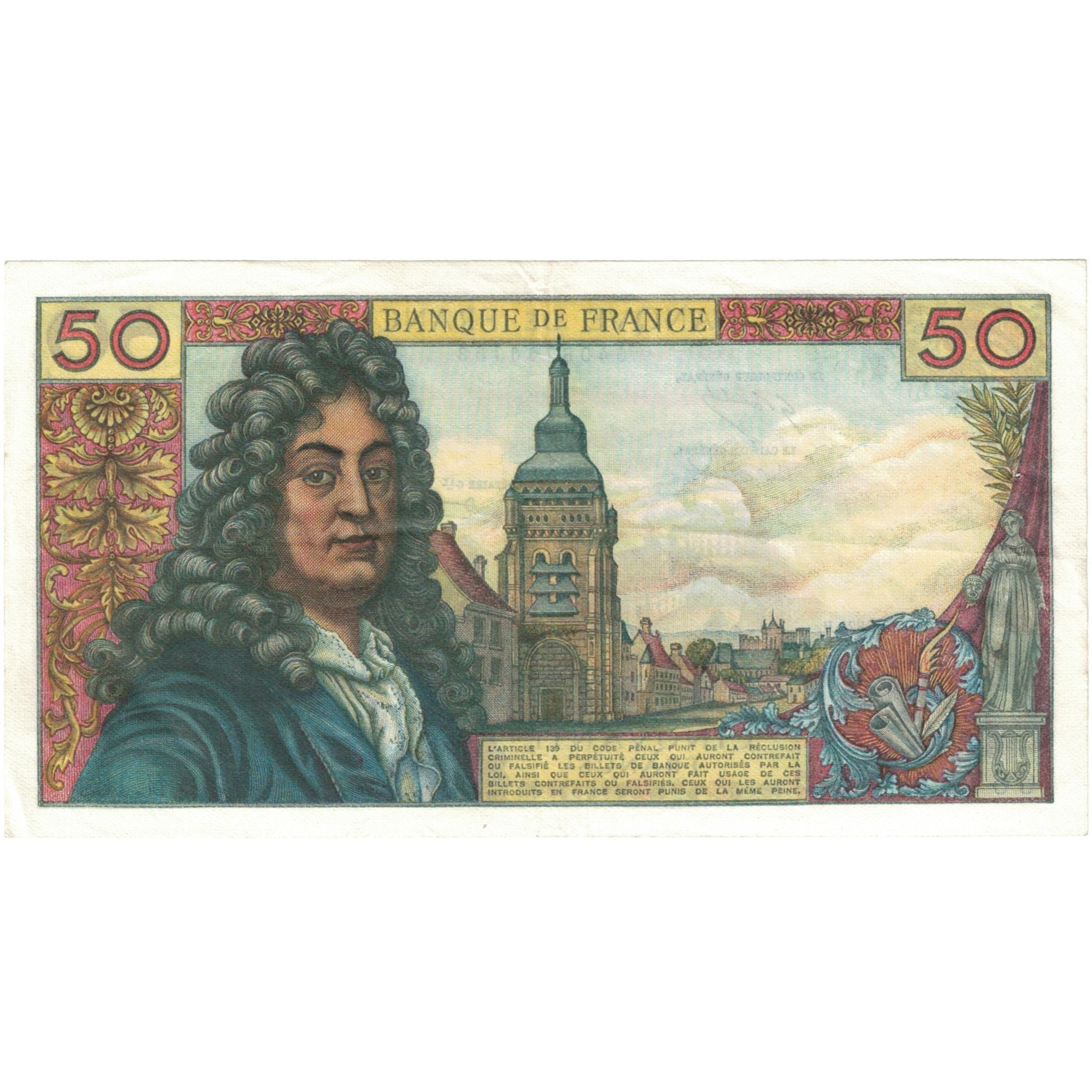 Francia, 50 Francs, Racine, 1970, N.164 66758, SPL-, Fayette:64.16, KM:148c