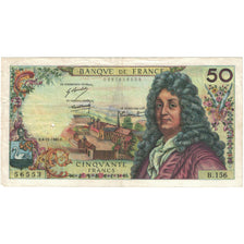 France, 50 Francs, Racine, 1969, B.156 56553, EF(40-45), Fayette:64.16, KM:148c