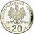 Moneda, Polonia, 20 Zlotych, 1996, FDC, Plata, KM:309