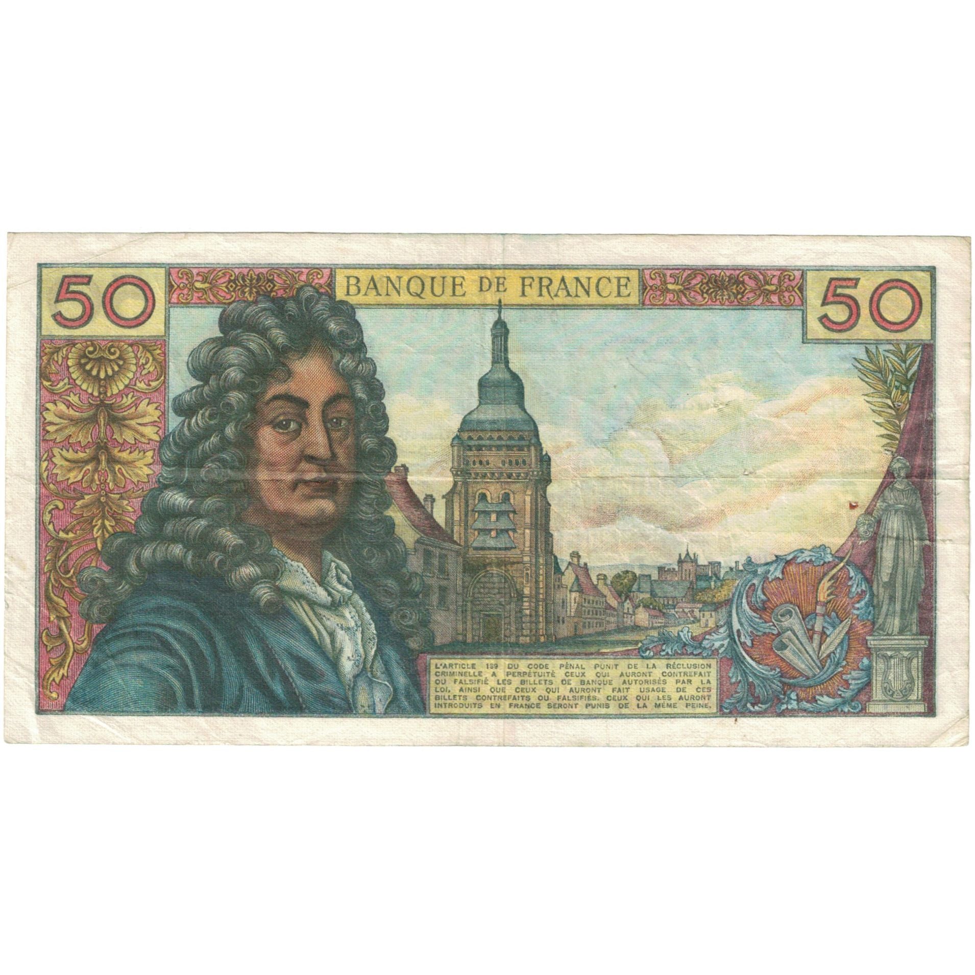 Francia, 50 Francs, Racine, 1974, S.260 77002, BC+, Fayette:64.16, KM:148c
