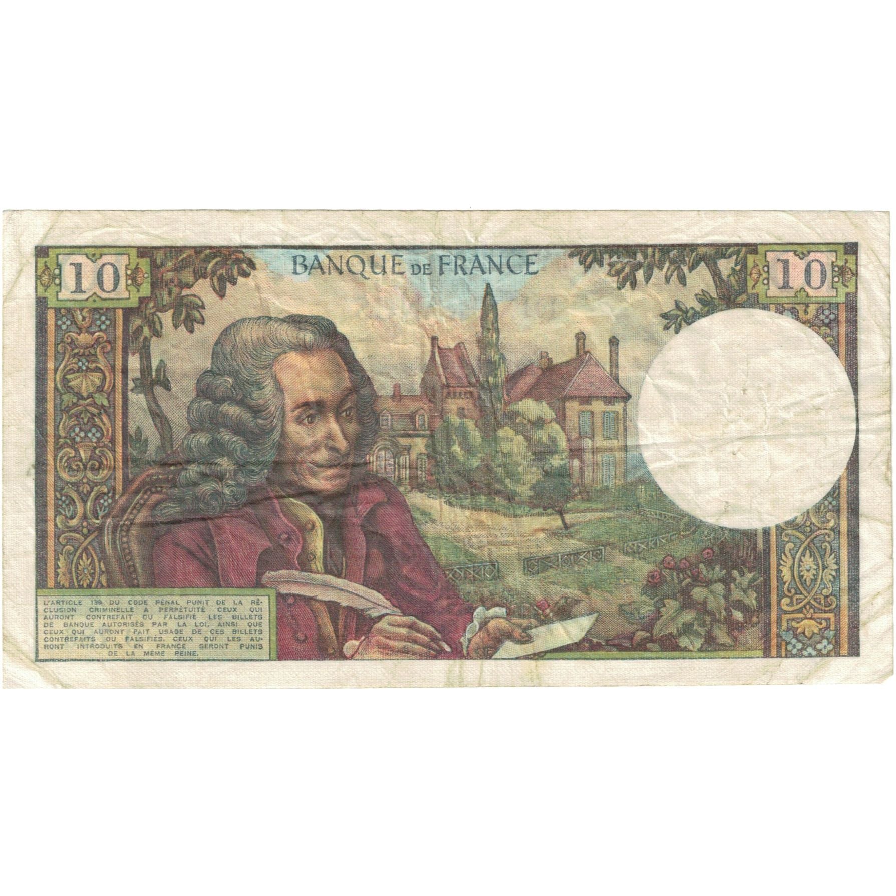 Frankrijk, 10 Francs, Voltaire, 1972, O.786 81789, TTB, Fayette:62.55, KM:147d