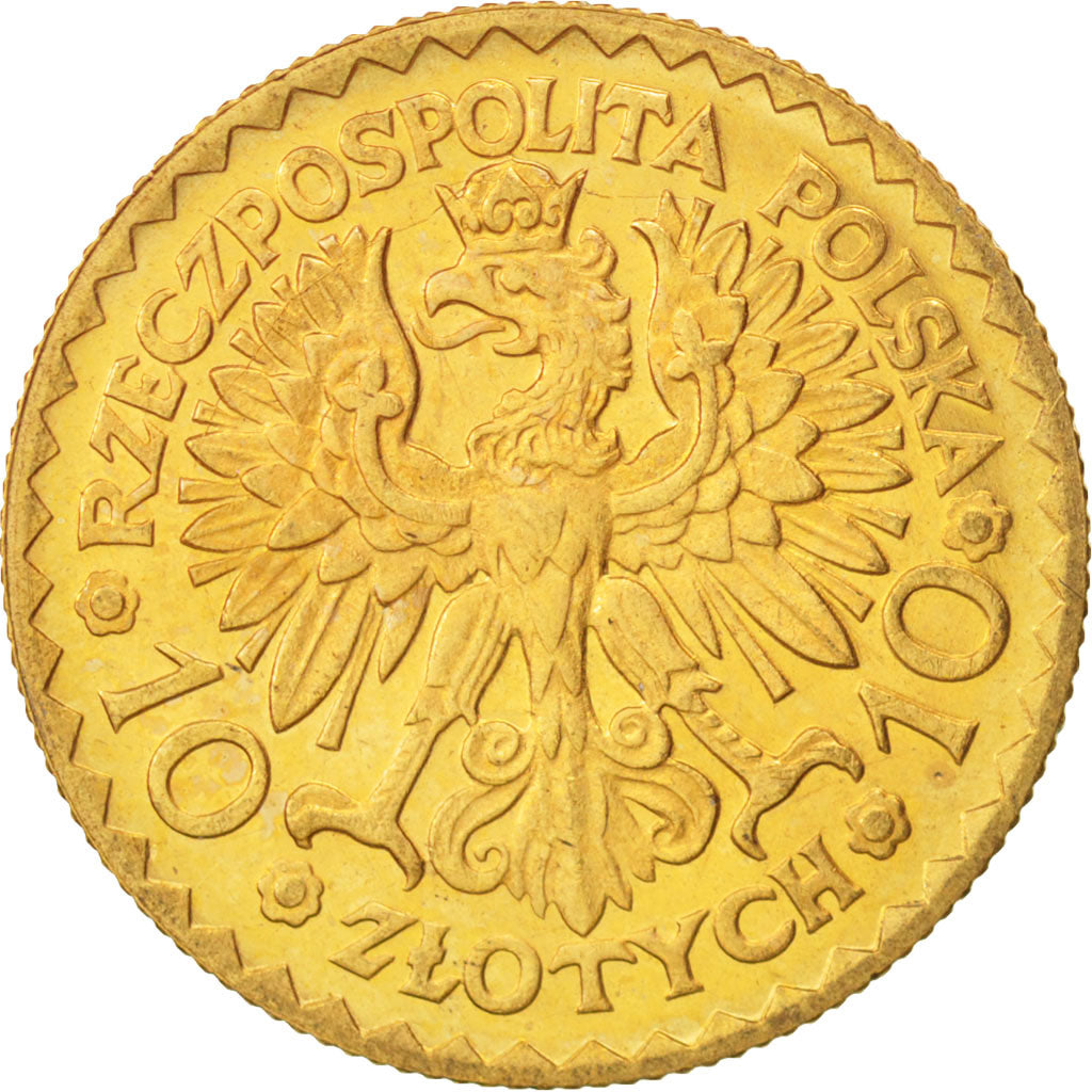 Poland, 10 Zlotych, 1925, Warsaw, MS(60-62), Gold, KM:32