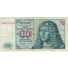 Banknote, GERMANY - FEDERAL REPUBLIC, 10 Deutsche Mark, 1977, KM:31c, VF(20-25)