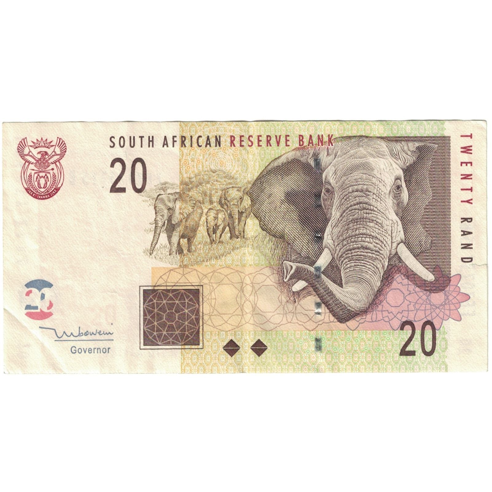 Nota, África do Sul, 20 Rand, KM:124b, UNC(65-70)
