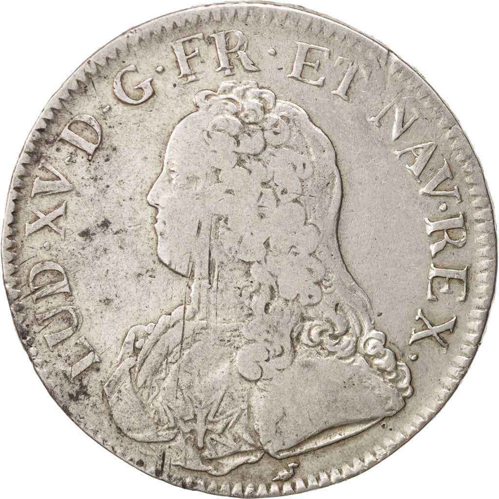 Moneta, Francia, Louis XV, Écu aux branches d'olivier, Ecu, 1726, Bourges, MB+