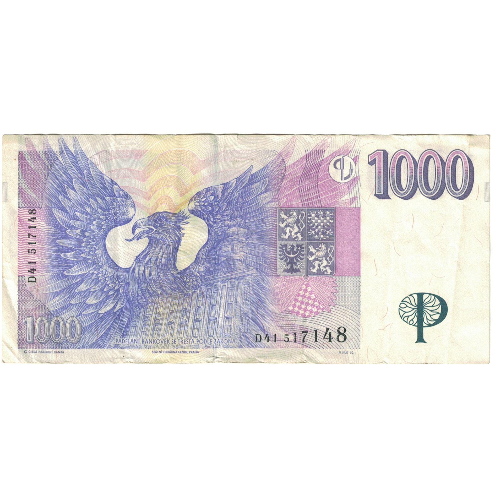 Banconote, Repubblica Ceca, 1000 Korun, 1996, KM:15, BB