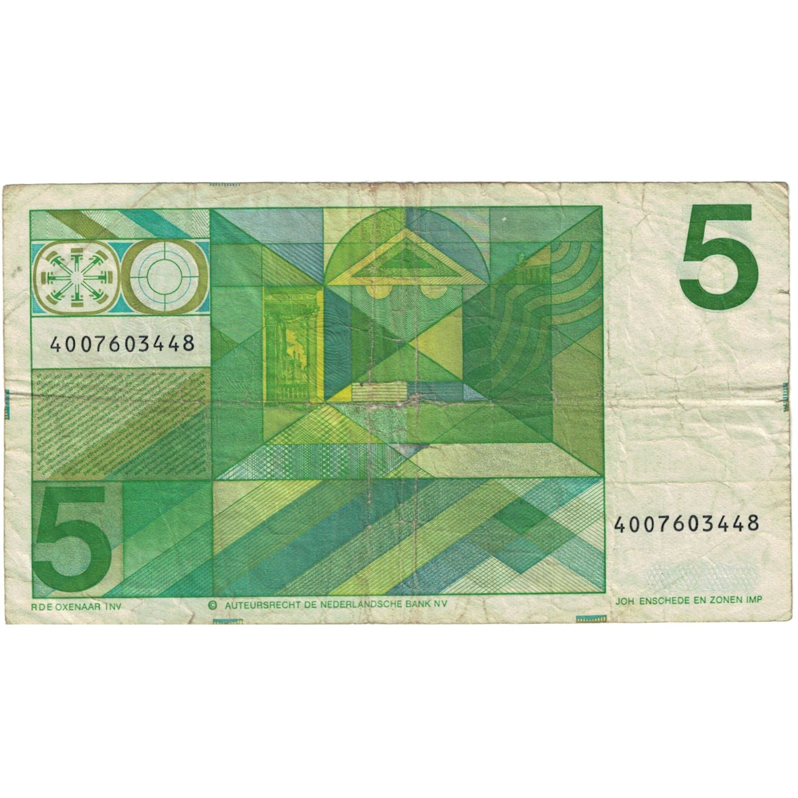 Banknote, Netherlands, 5 Gulden, 1973, 1973-03-28, KM:95a, VG(8-10)