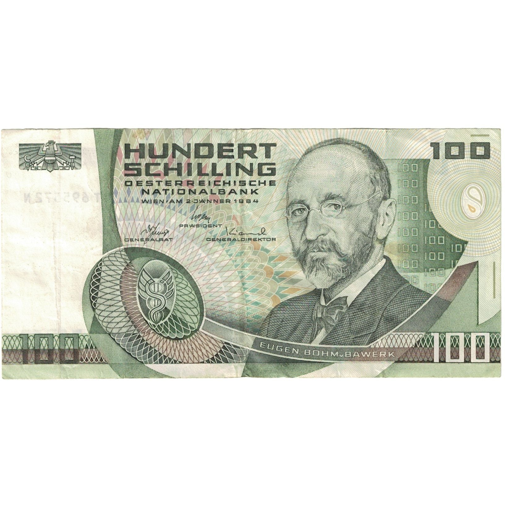 Banknote, Austria, 100 Schilling, 1984, 1984-01-02, KM:150, VF(20-25)