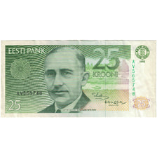 Biljet, Estland, 25 Krooni, 1992, KM:73b, SPL