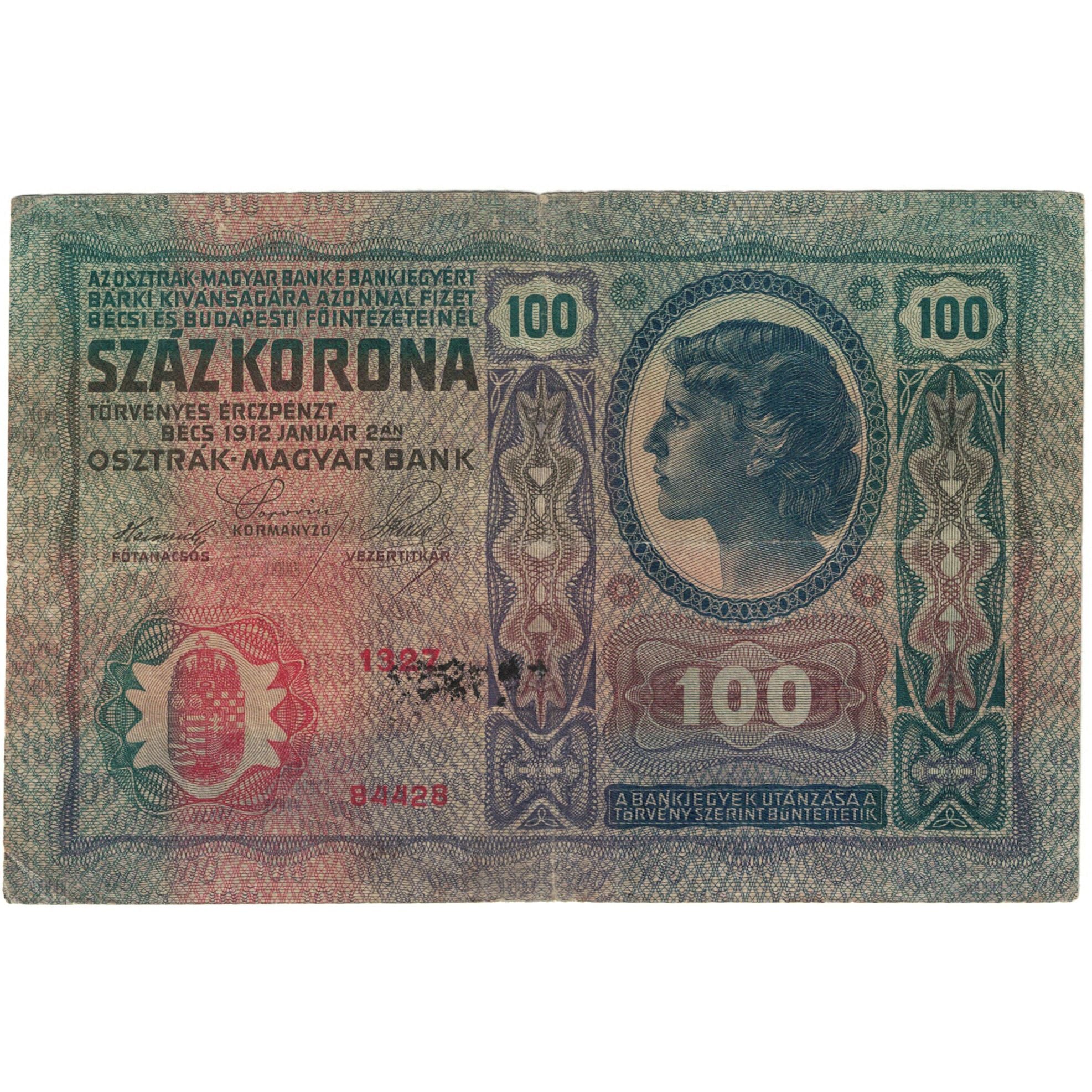 Banknote, Austria, 100 Kronen, 1912, KM:12, VG(8-10)