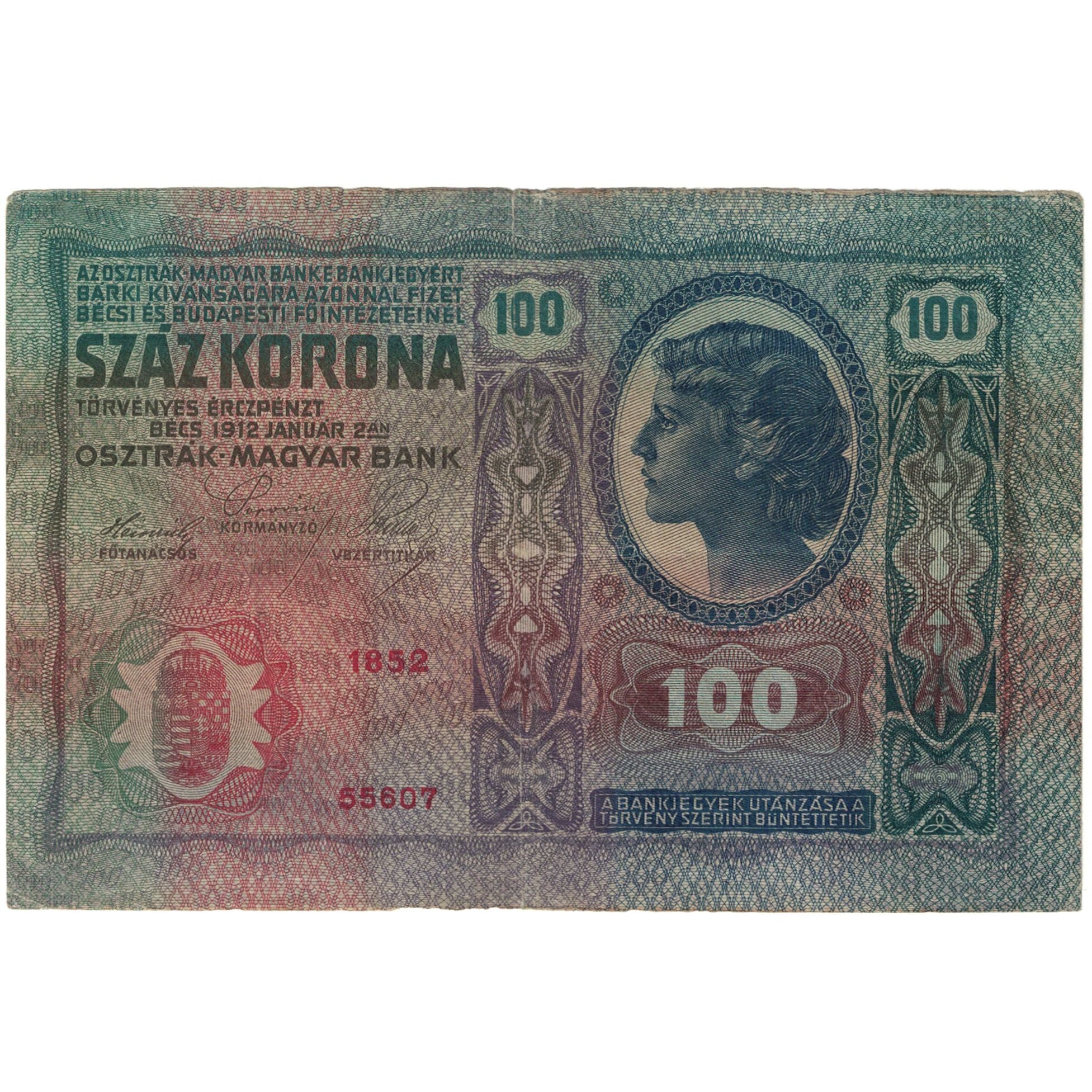 Banconote, Austria, 100 Kronen, 1912, KM:12, MB