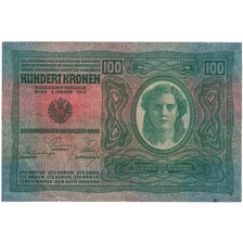 Billet, Autriche, 100 Kronen, 1912, 1912-01-02, KM:12, TB