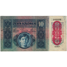 Nota, Áustria, 10 Kronen, 1915, 1915-01-02, KM:51a, EF(40-45)