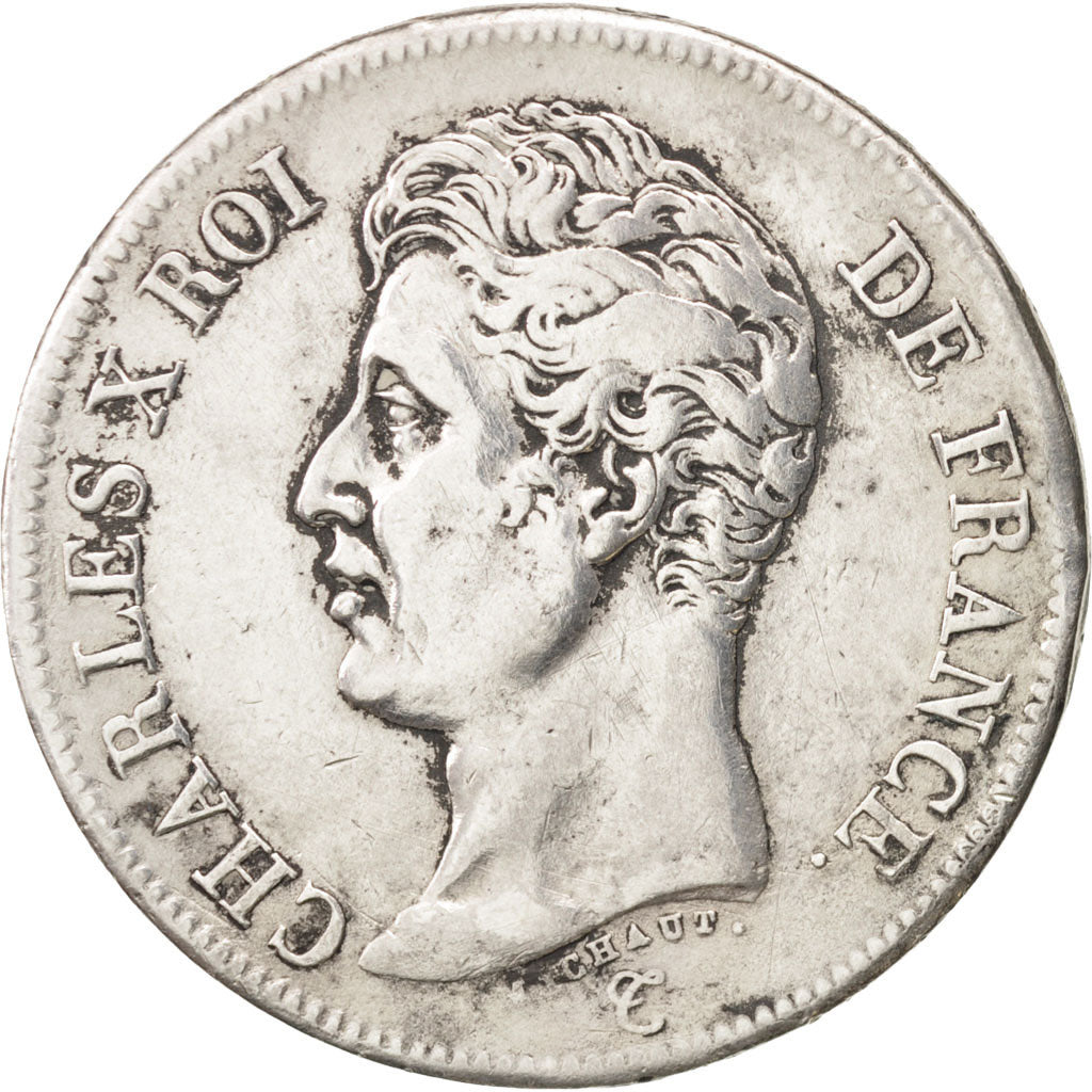 France, Charles X, 5 Francs, 1826, Paris, VF(20-25), Silver, KM:720.1