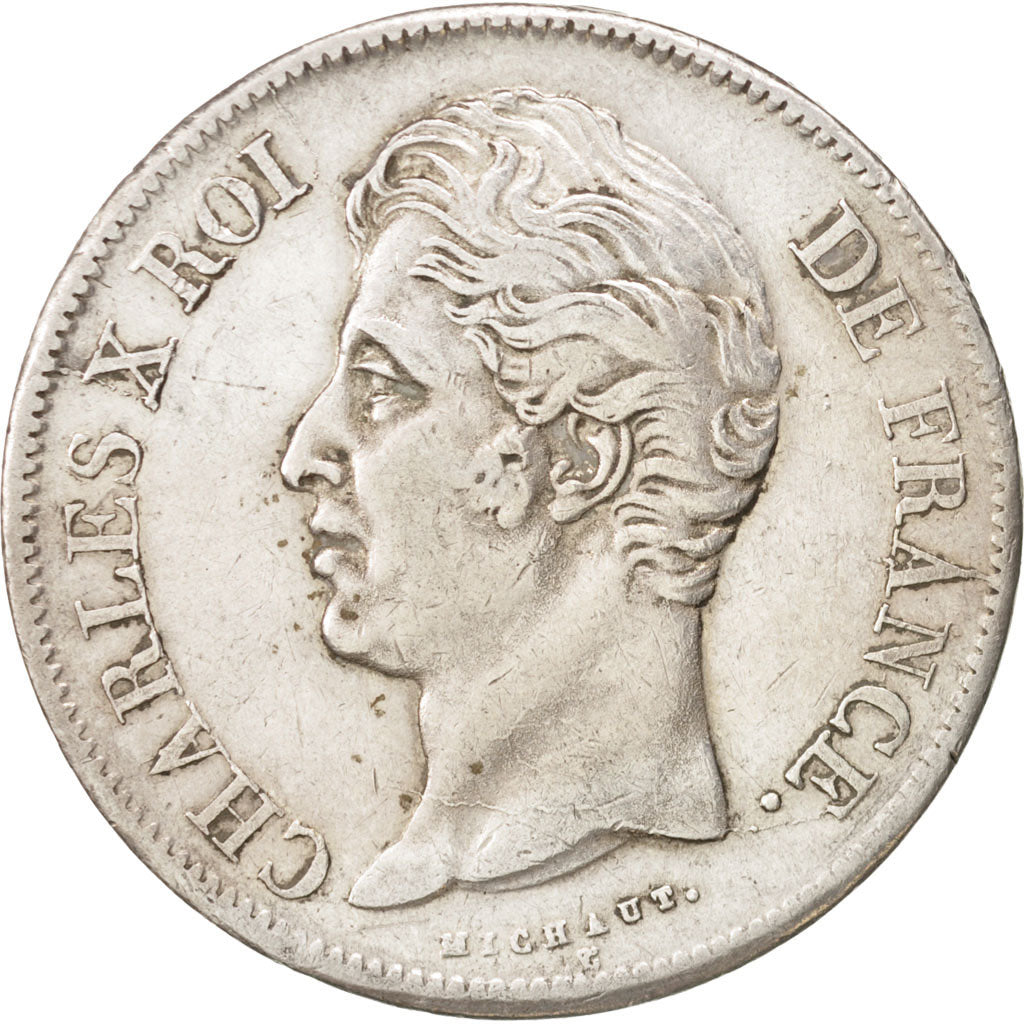 France, Charles X, 5 Francs, 1828, Toulouse, EF(40-45), Silver, KM:728.9