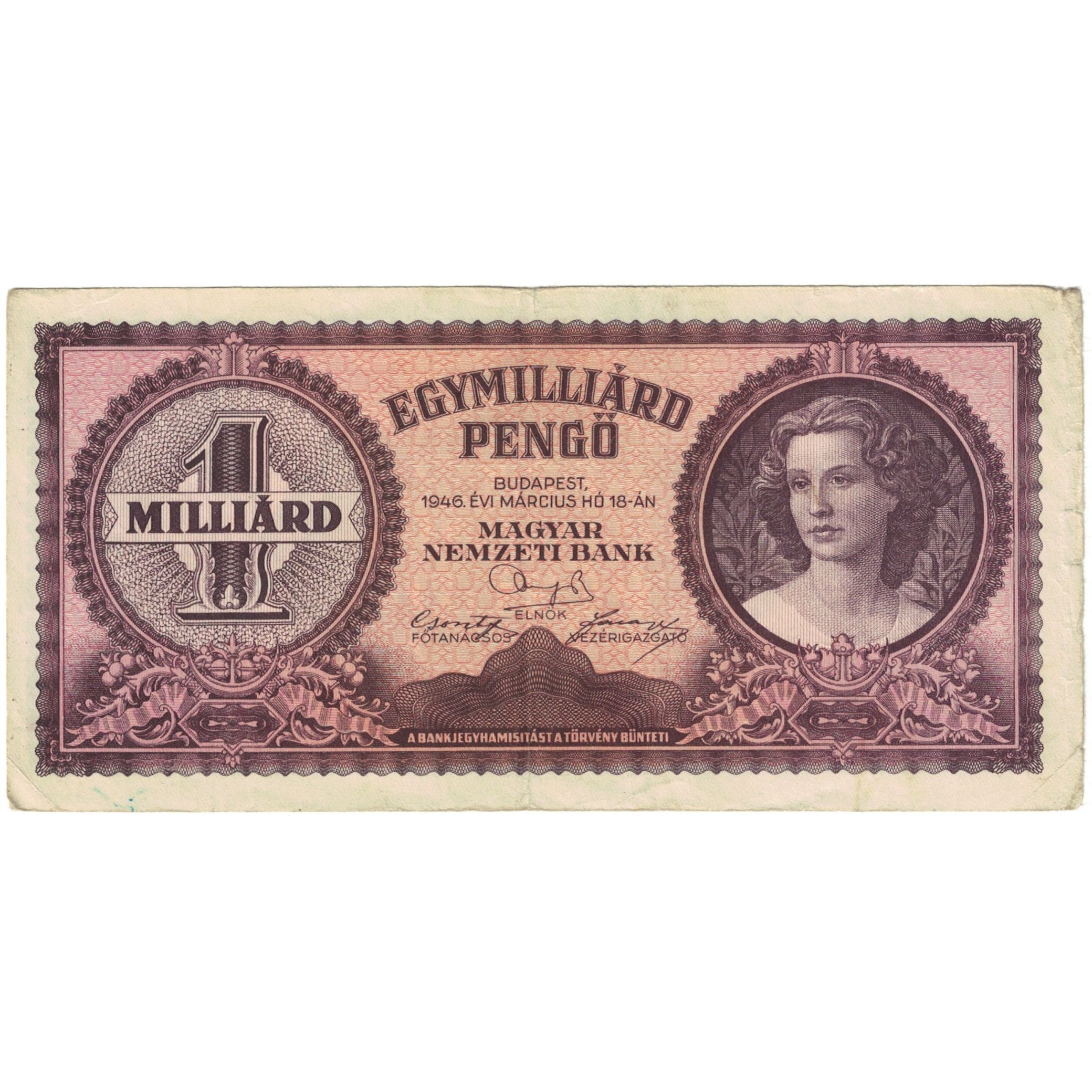 Billet, Hongrie, 1 Milliard Pengö, 1946, 1946-03-18, KM:125, B