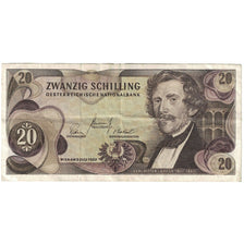Banknote, Austria, 20 Schilling, 1967 (1968), KM:142a, VF(20-25)