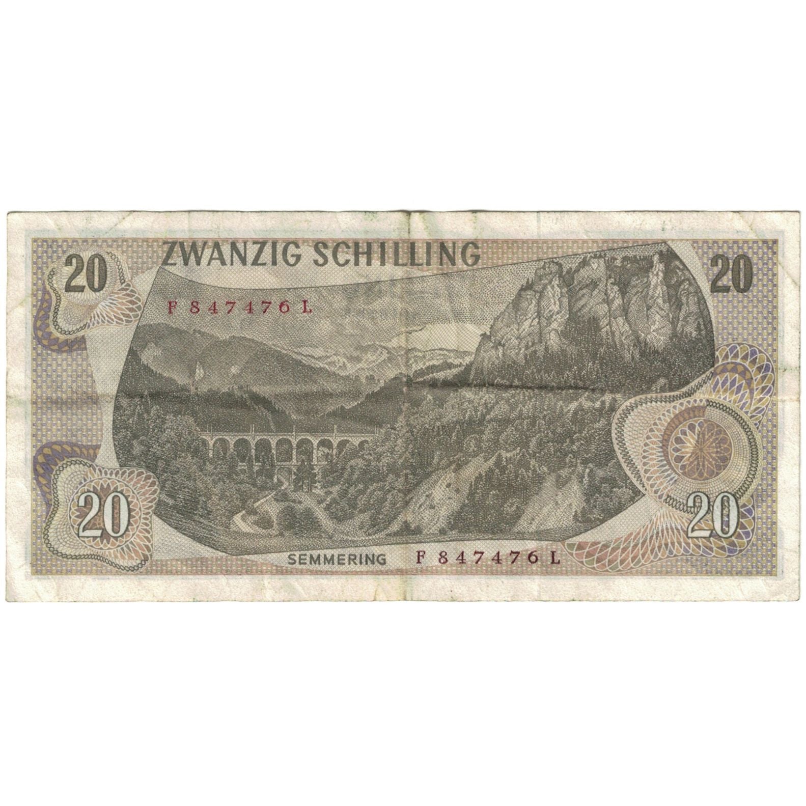 Banknote, Austria, 20 Schilling, 1967 (1968), KM:142a, VF(20-25)