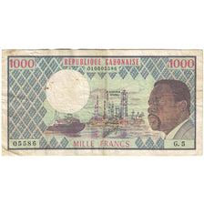 Banconote, Gabon, 1000 Francs, KM:3b, MB