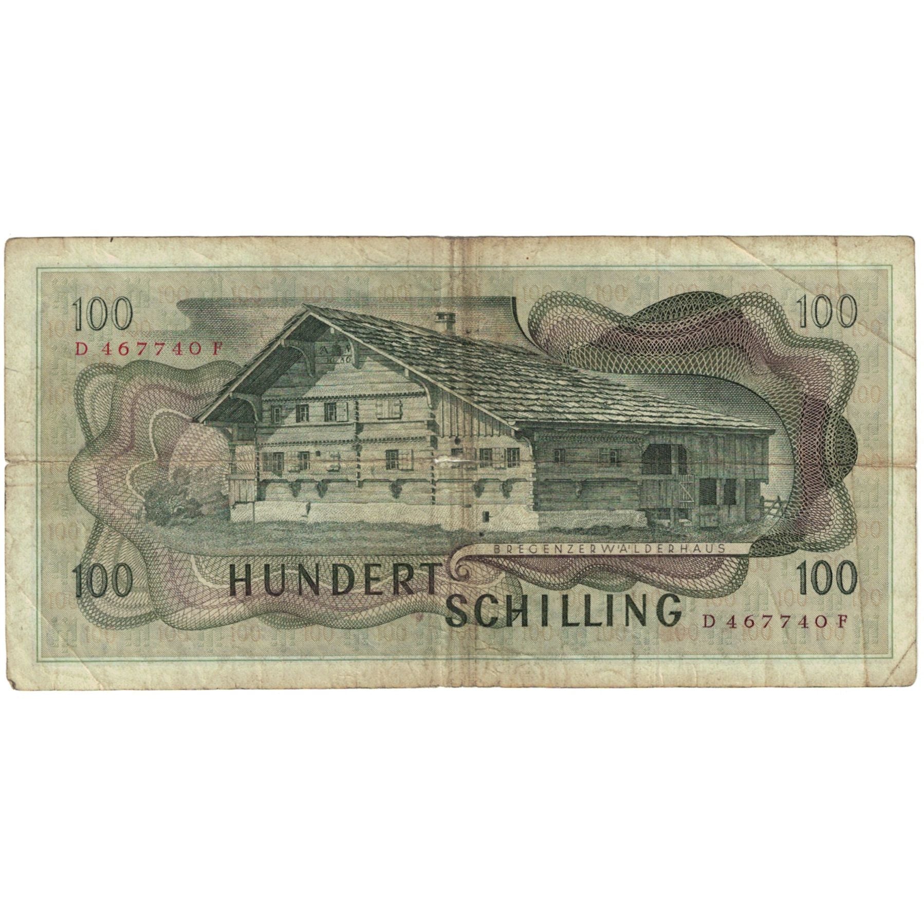 Banknote, Austria, 100 Schilling, 1969, 1969-01-02, KM:146a, VG(8-10)