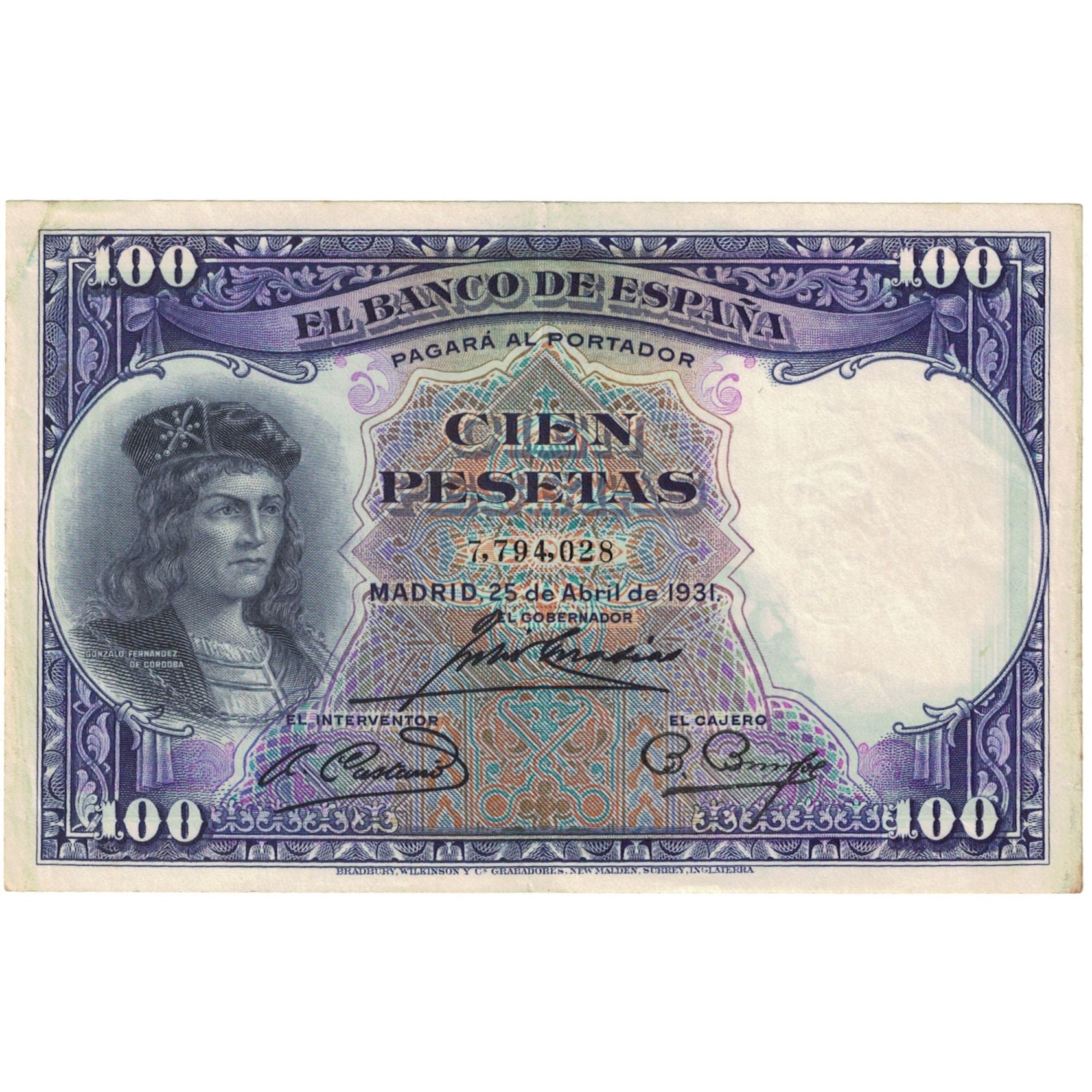 Banknote, Spain, 100 Pesetas, 1931, 1931-04-25, KM:83, EF(40-45)