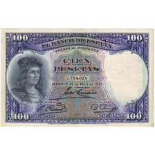 Banknote, Spain, 100 Pesetas, 1931, 1931-04-25, KM:83, EF(40-45)