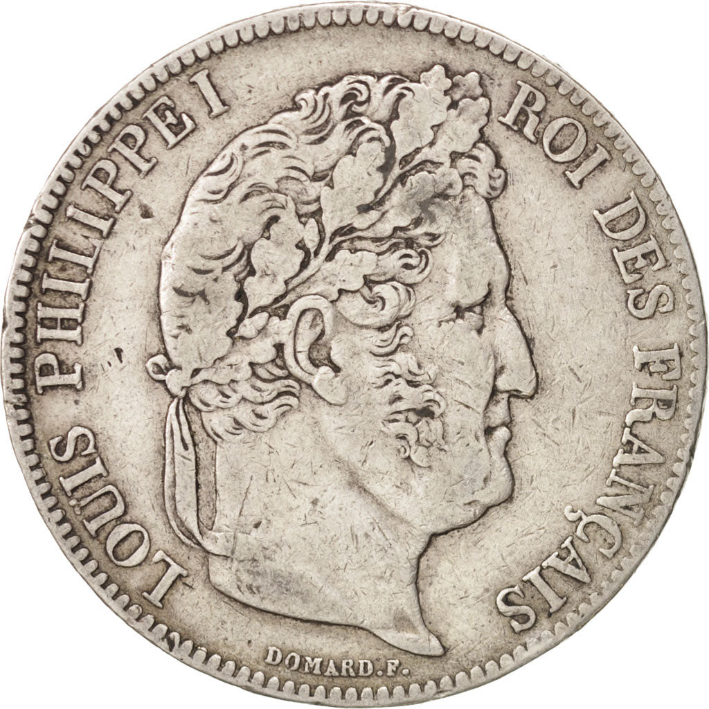 Frankreich, Louis-Philippe, 5 Francs, 1839, Rouen, S+, Silber, KM:749.2