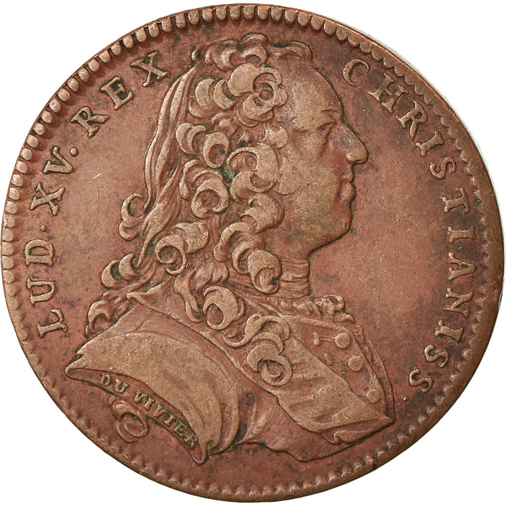 France, Token, Louis XV, États de Lille, History, 1737, Duvivier, VF(30-35)