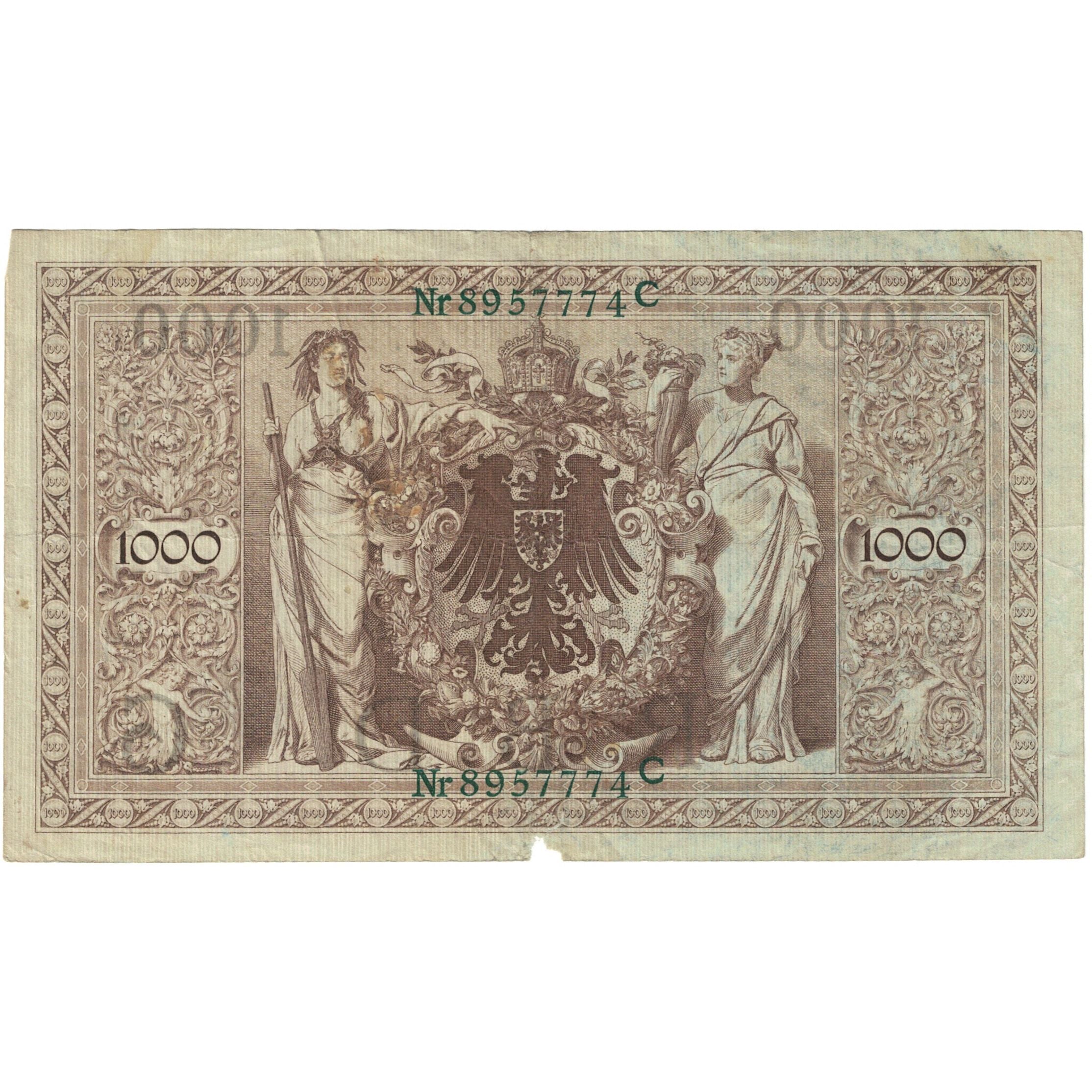 Banknote, Germany, 1000 Mark, 1910, 1910-04-21, KM:44a, VG(8-10)