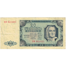 Banknote, Poland, 20 Zlotych, 1948, 1948, KM:137, EF(40-45)