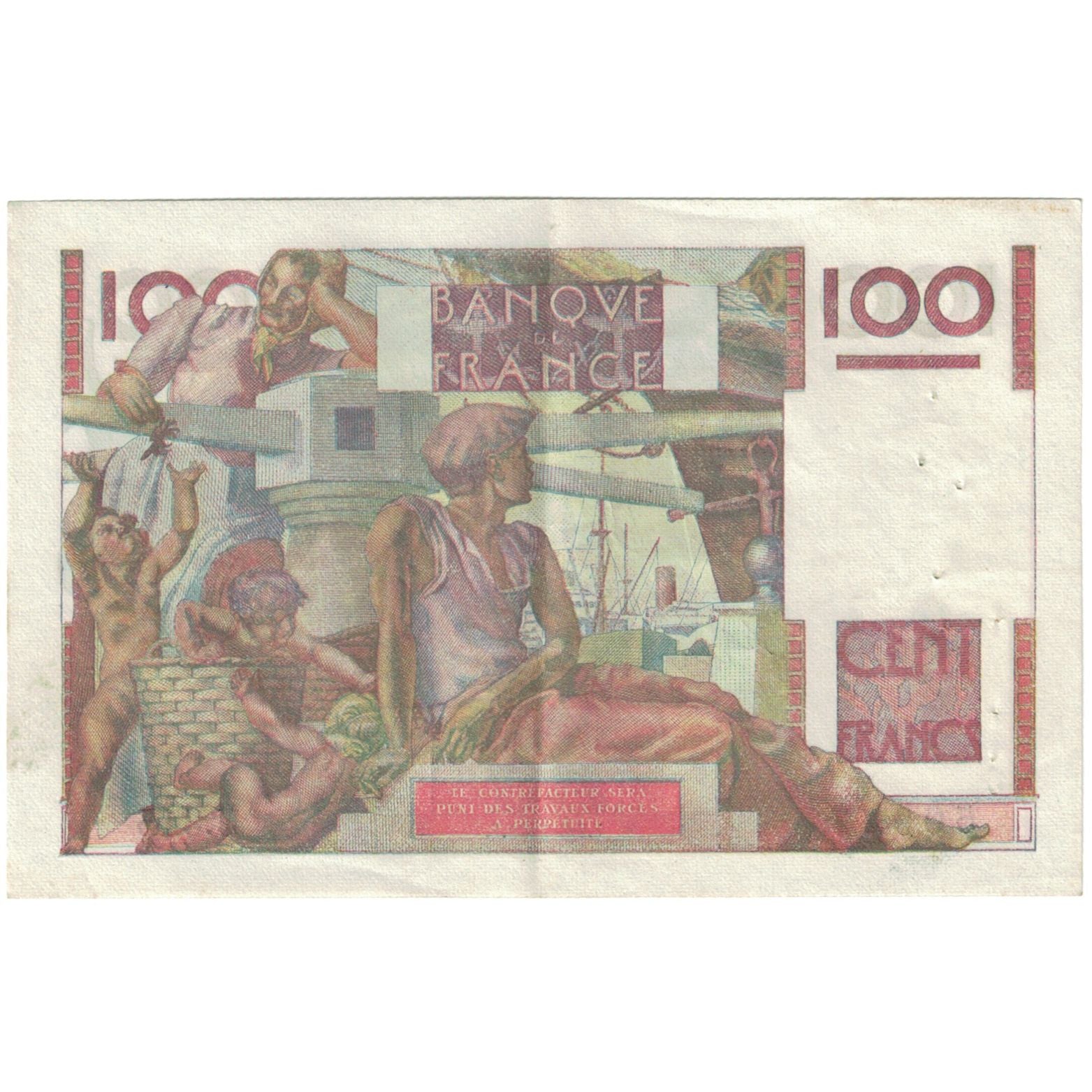 Francia, 100 Francs, Jeune Paysan, 1949, 50977 U.315, SPL-, Fayette:28.20
