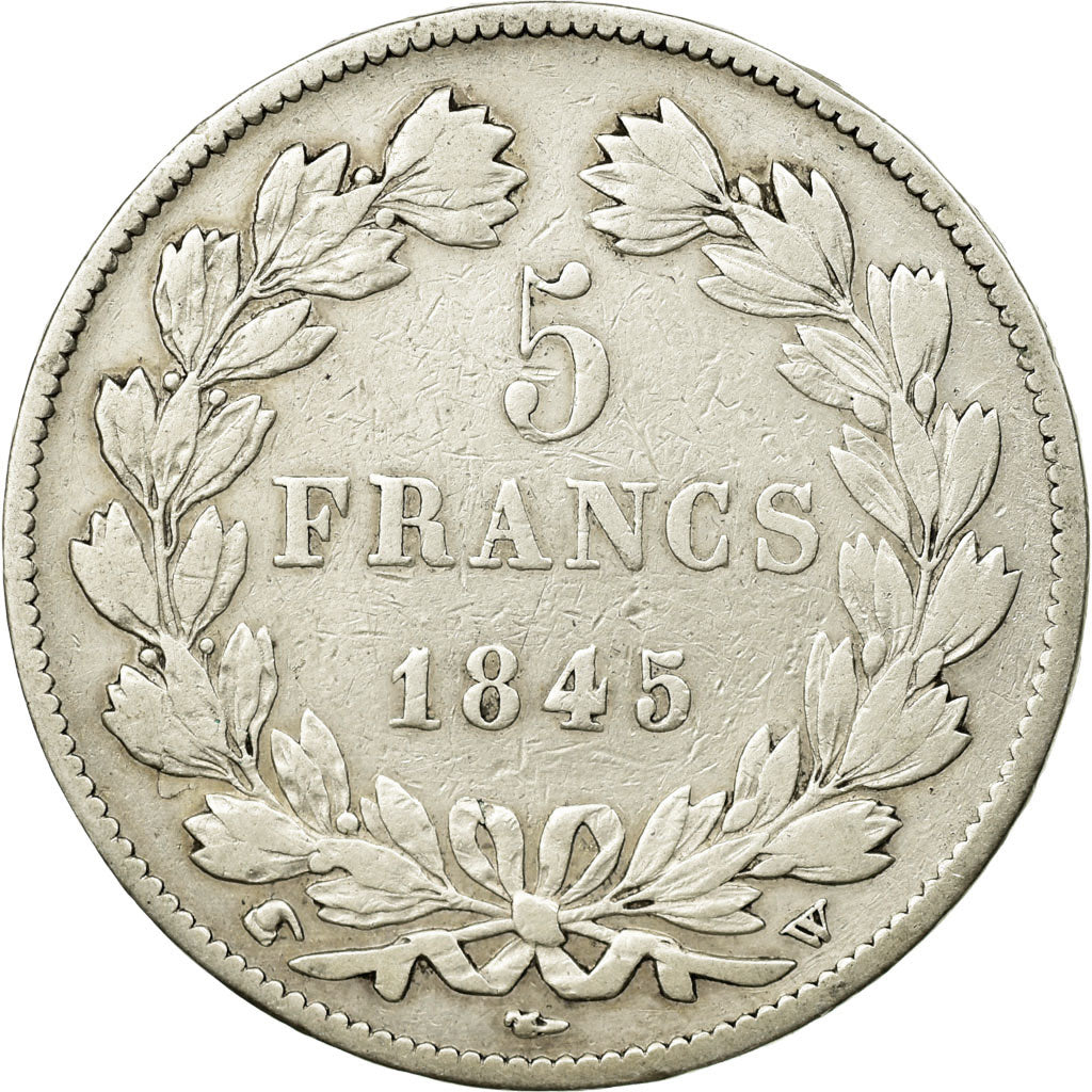 Coin, France, Louis-Philippe, 5 Francs, 1845, Lille, VF(20-25), Silver
