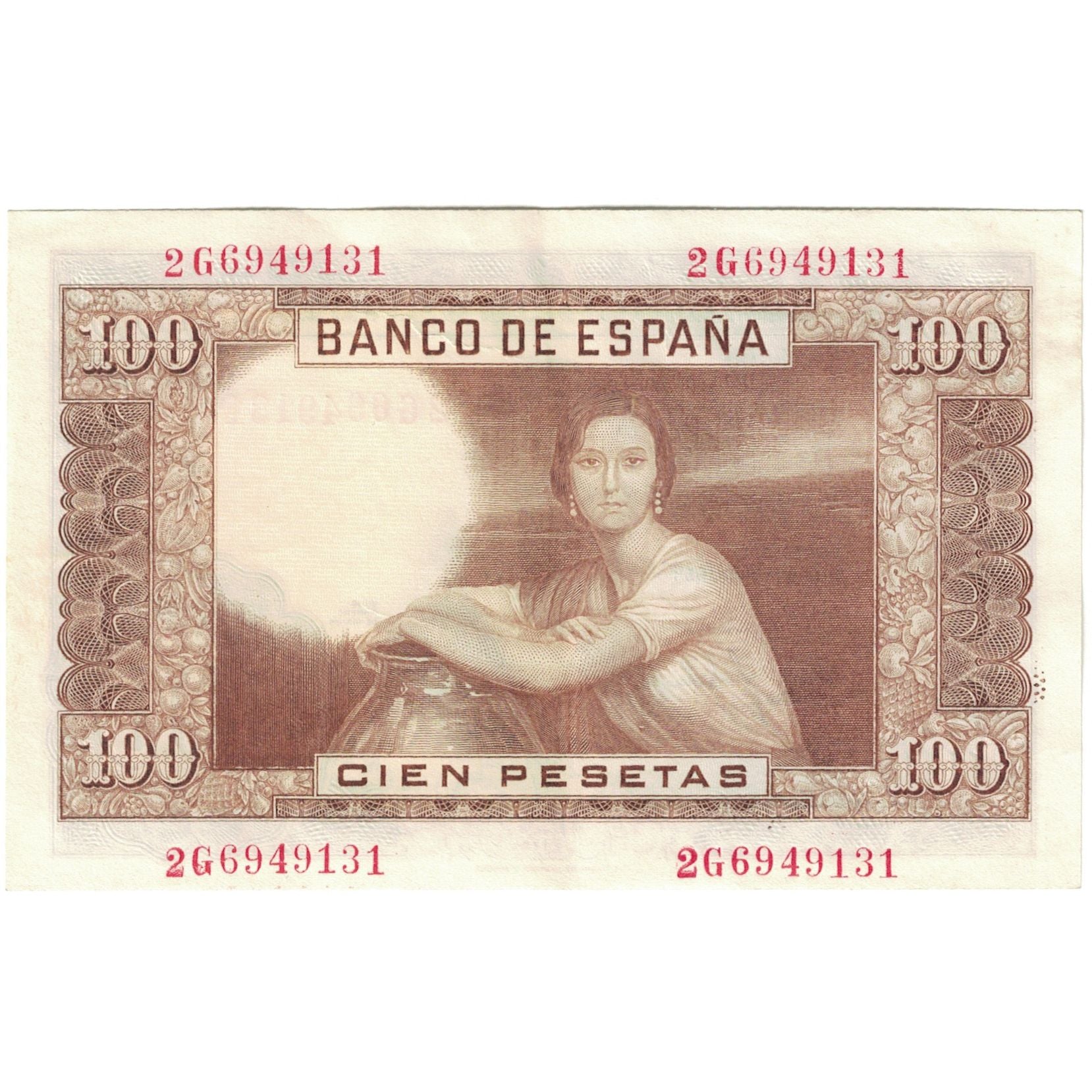 Banknote, Spain, 100 Pesetas, 1953, 1953-04-07, KM:145a, EF(40-45)