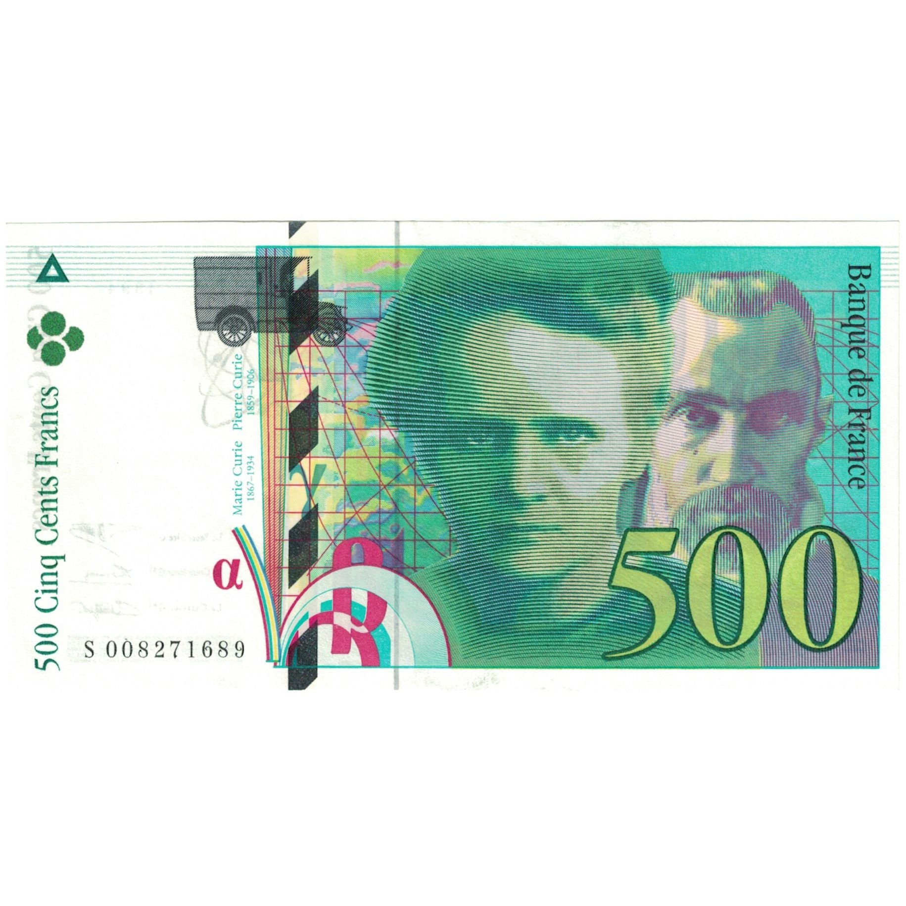 Francia, 500 Francs, Pierre et Marie Curie, 1994, S 008271689, FDS