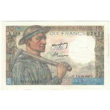 Frankrijk, 10 Francs, Mineur, 1947, A.159 02953, NIEUW, Fayette:8.19, KM:99f