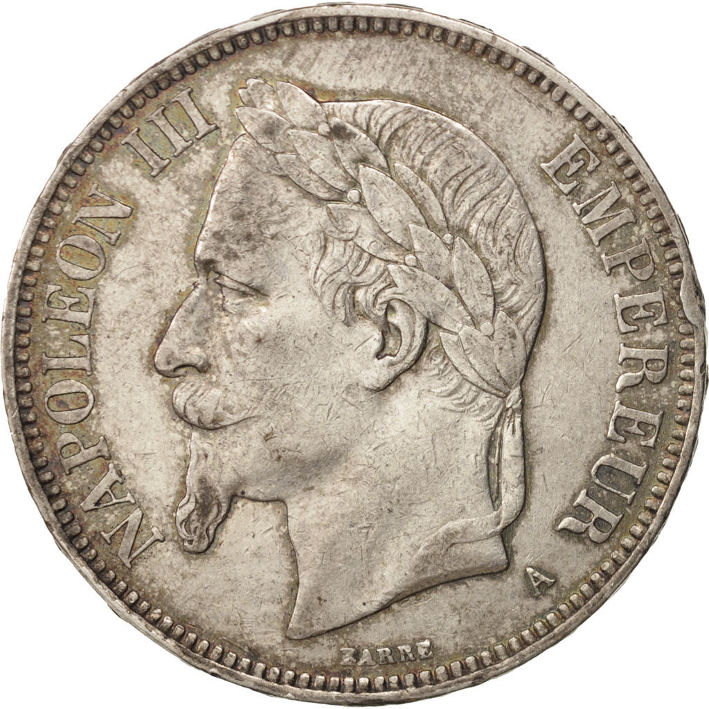 France, Napoleon III, 5 Francs, 1870, Paris, EF(40-45), Silver, KM 799.1