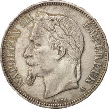 France, Napoleon III, 5 Francs, 1870, Paris, EF(40-45), Silver, KM 799.1
