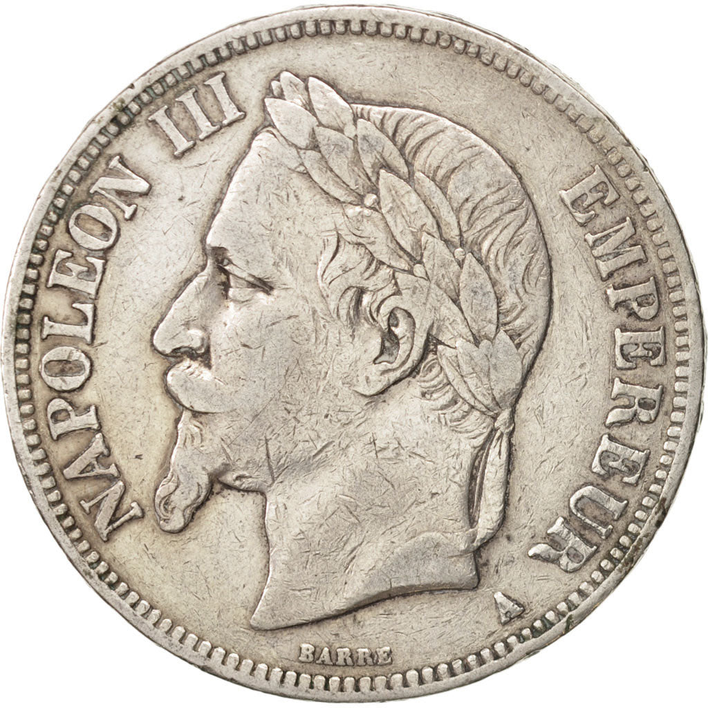 France, Napoleon III, 5 Francs, 1868, Paris, EF(40-45), Silver, KM 799.1