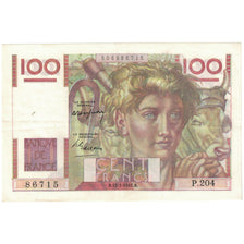 France, 100 Francs, Jeune Paysan, 1947, 86715 P.204, UNC(65-70), Fayette:28.15
