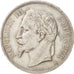 Francia, Napoleon III, 5 Francs, 1867, Paris, MBC, Plata, KM 799.1