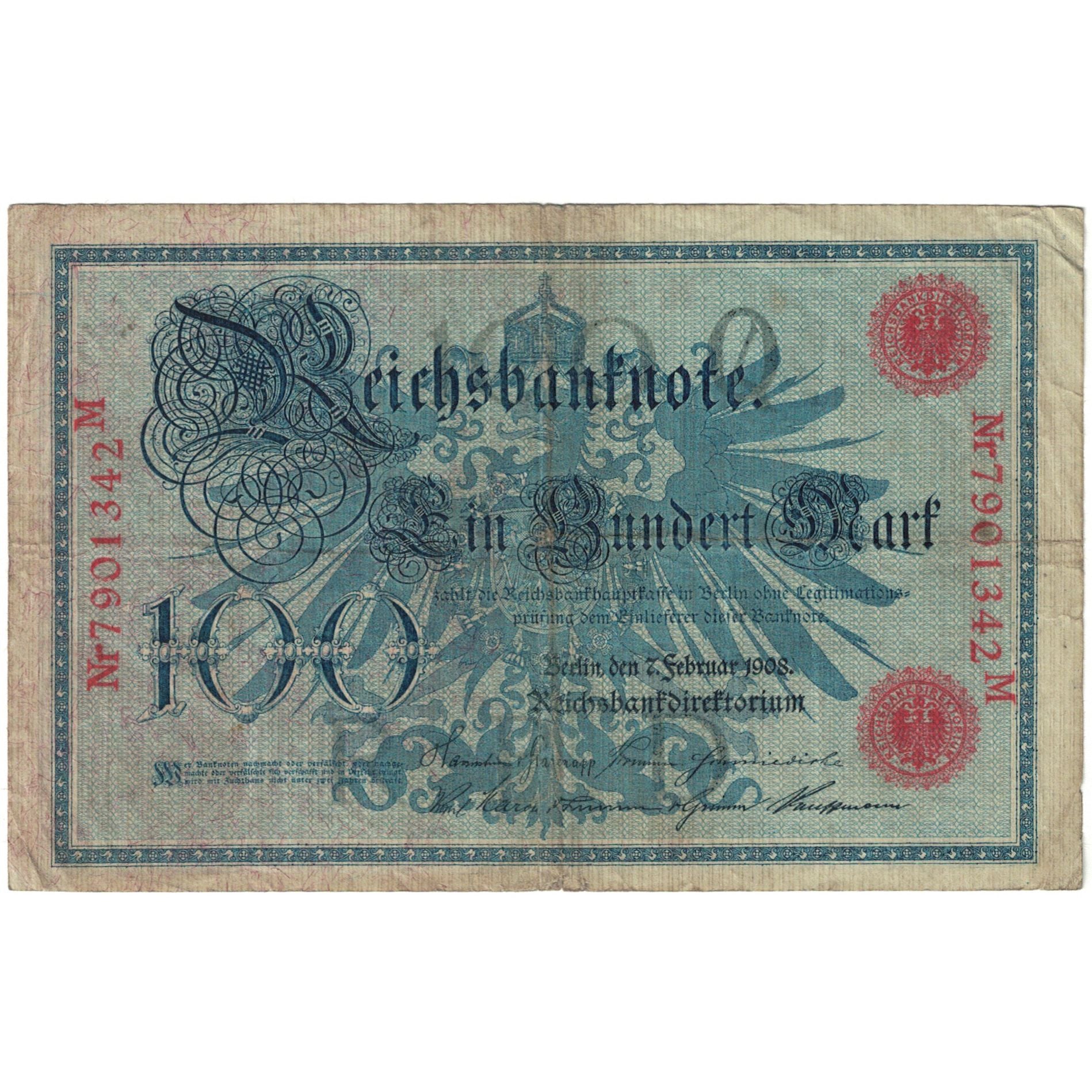Geldschein, Deutschland, 100 Mark, KM:34, SGE