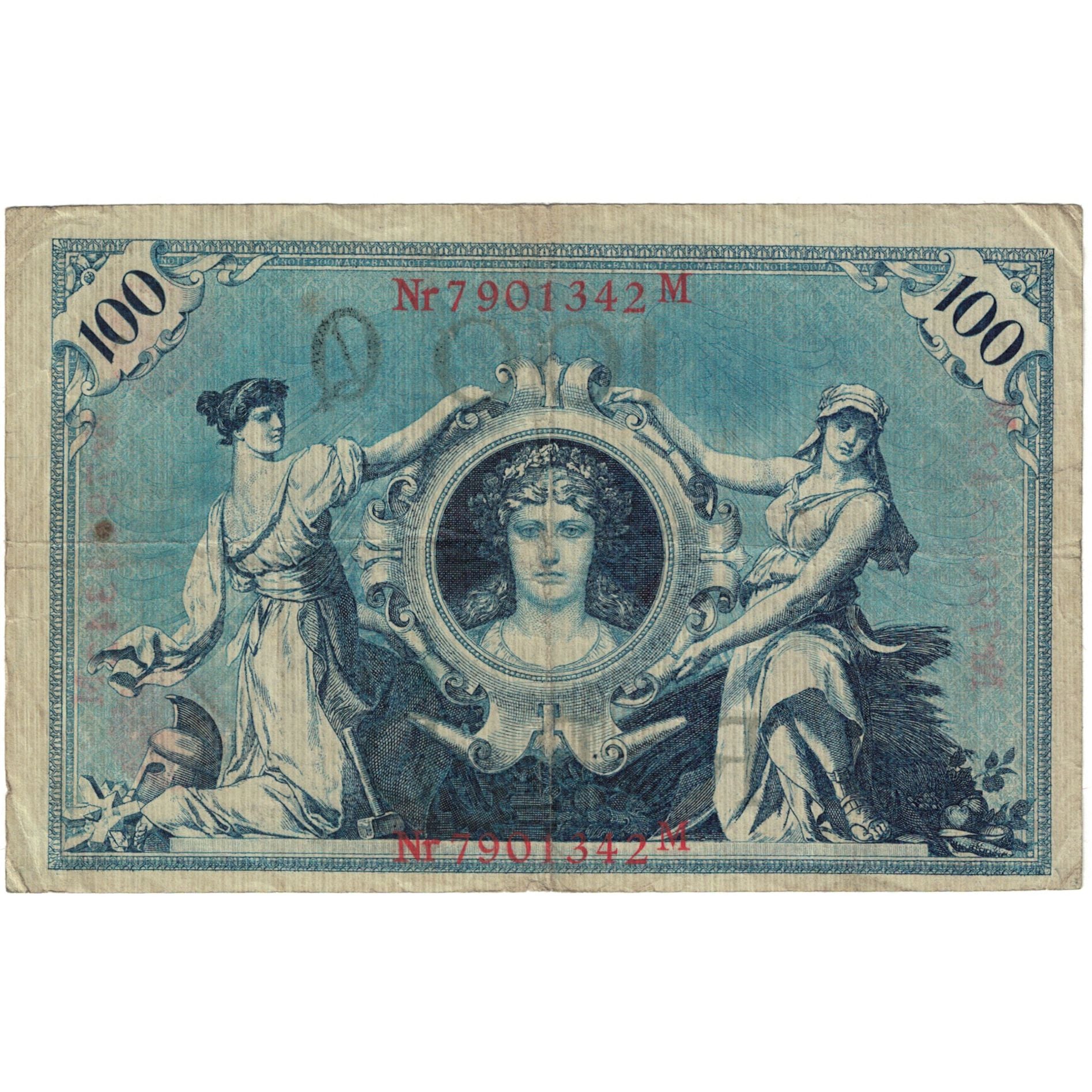 Geldschein, Deutschland, 100 Mark, KM:34, SGE